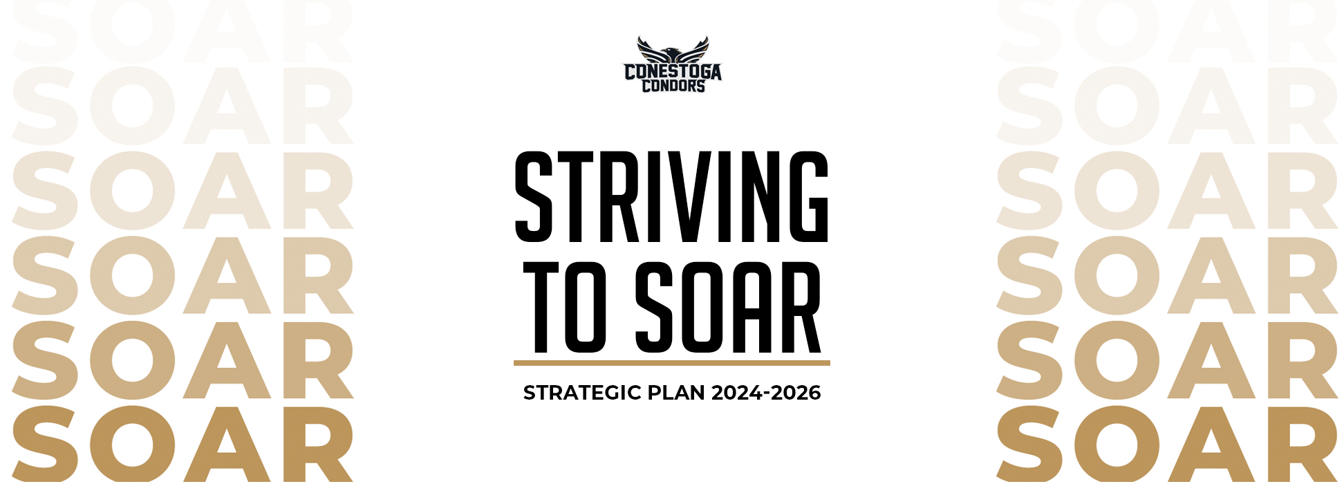 Text that reads: Striving to Soar Strategic Plan 2024-2026