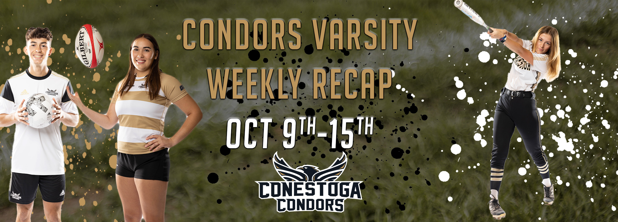 A headline reading Condors Varsity Weekly Recap: Oct9th to Oct 15th.