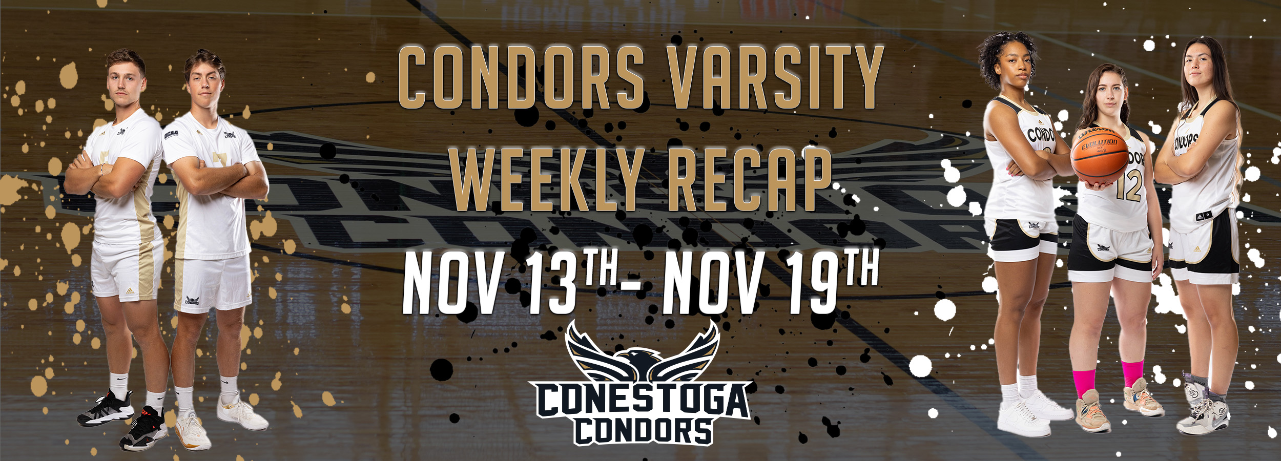 A headline reading Condors Varsity Weekly Recap Nov 13th - 19th