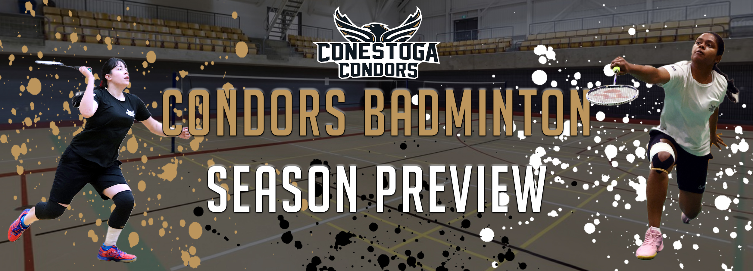 A headline banner reading Condors Badminton Season Preview. 
