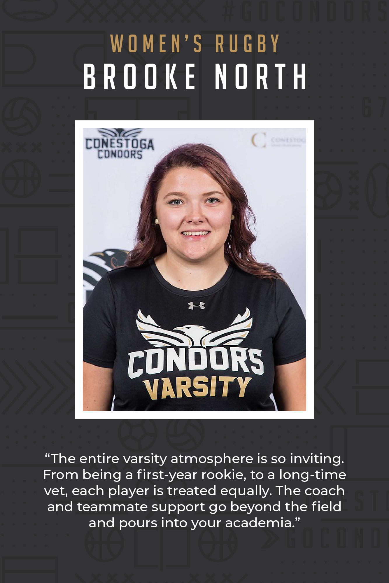 Varsity athlete Brooke's Testimonial about the inviting atmosphere, player equality and coach & teammate support both on the field and in academia.