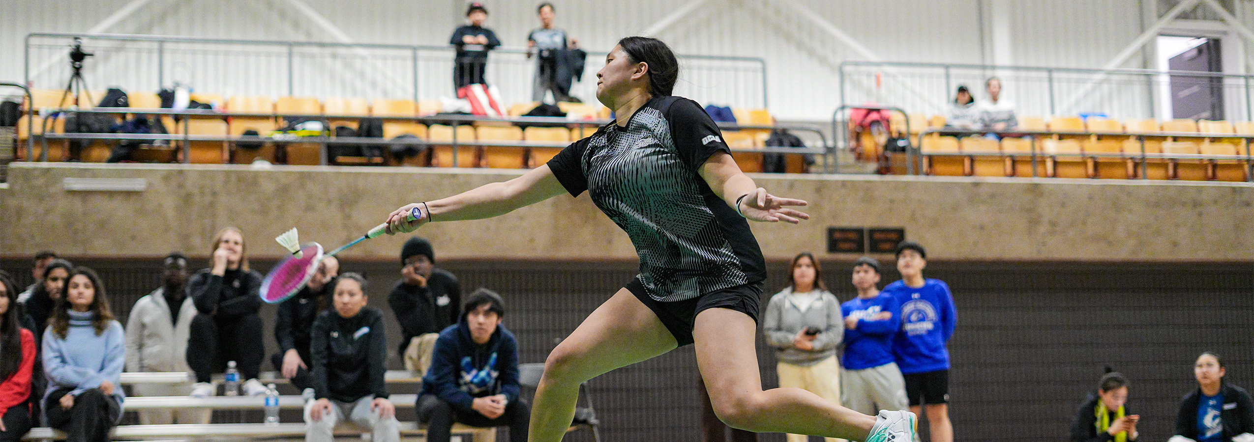Badminton Player 'Mandy Ni' in action during the OCAA championships